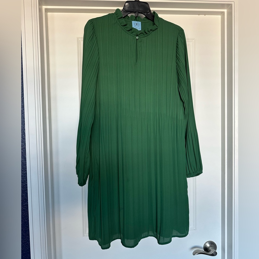 CeCe Forest Green Long Sleeve Dress